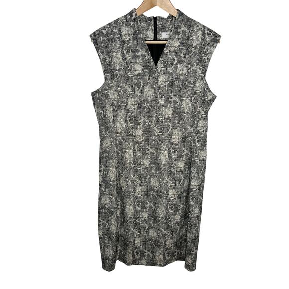 MM. LaFleur Womens The Aditi Dress 12 Black Cream Crackle Workwear Business - Picture 3 of 11